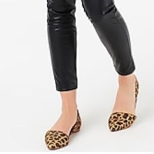 Zoe leopard calf hair d'Orsay flats 9 j. crew